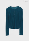 Delke Henley Neck Button Long Sleeve T-shirt (30% Wool)
