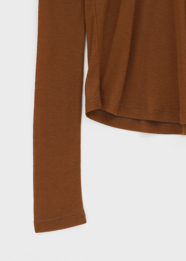 Delke Henley Neck Button Long Sleeve T-shirt (30% Wool)