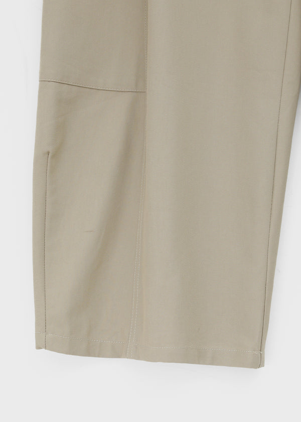 Dunda Incision Rivet Wide Cotton Pants (belt Set)