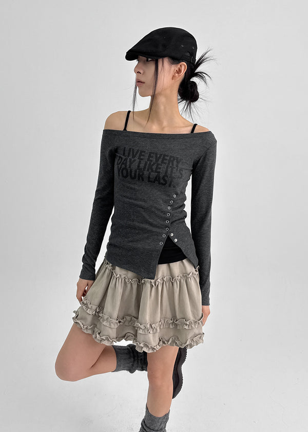 Harming Cancan Banding Mini Skirt