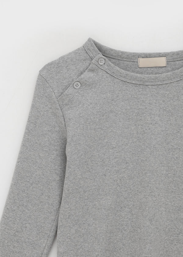 Riming Diagonal Slit 3/4 Sleeve Tee