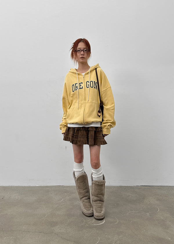 Blirr Suede Cancan Mini Skirt