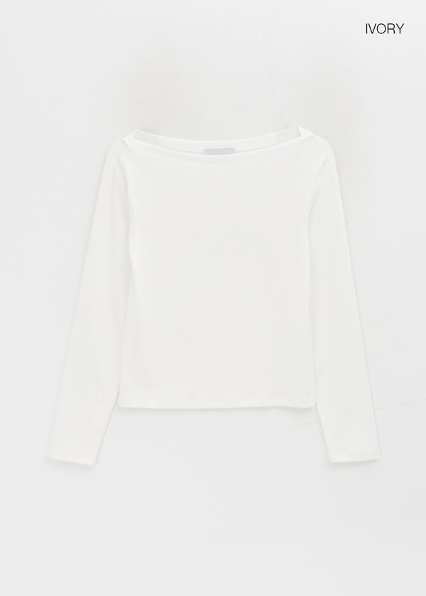 Kiryan Boat Neck Long Sleeve T-shirt