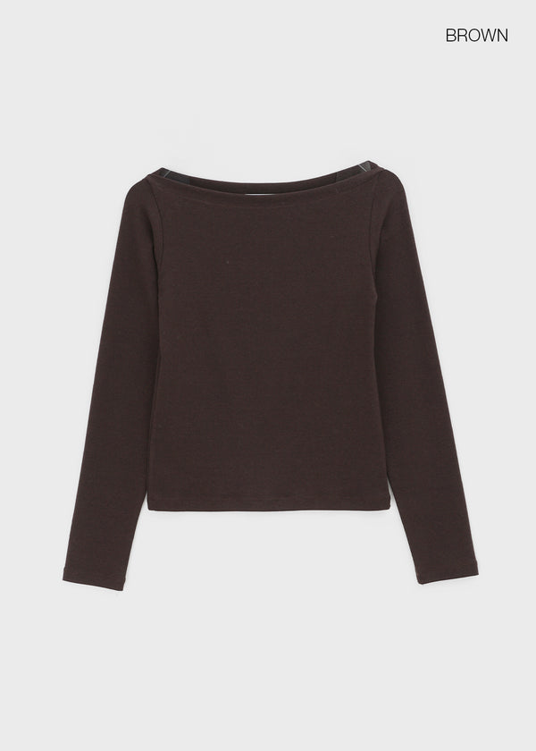 Kiryan Boat Neck Long Sleeve T-shirt