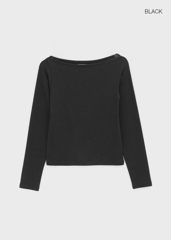 Kiryan Boat Neck Long Sleeve T-shirt