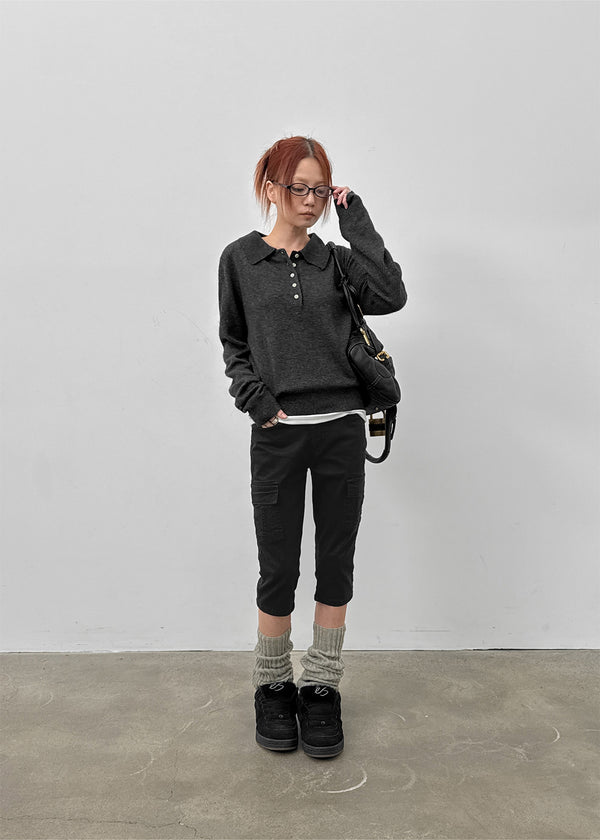 Kinte Daily Wool Collar Knitwear