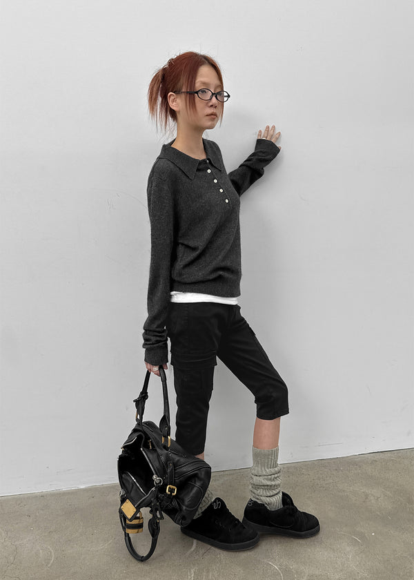 Kinte Daily Wool Collar Knitwear