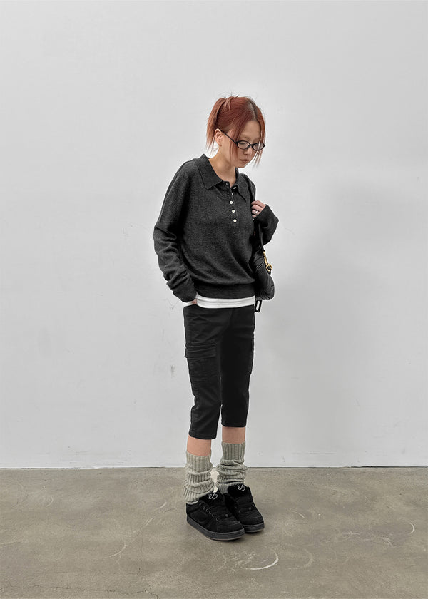 Kinte Daily Wool Collar Knitwear