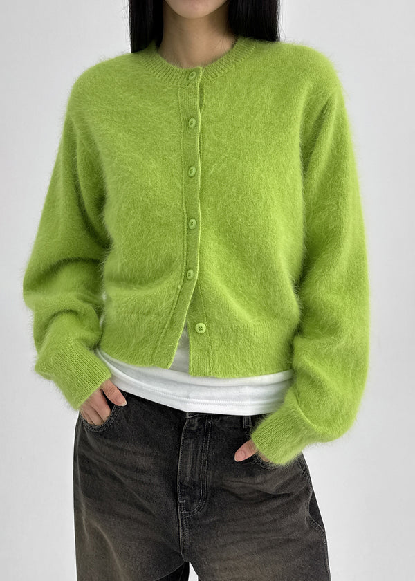 Fran Knit Round Cardigan (80% Angora)