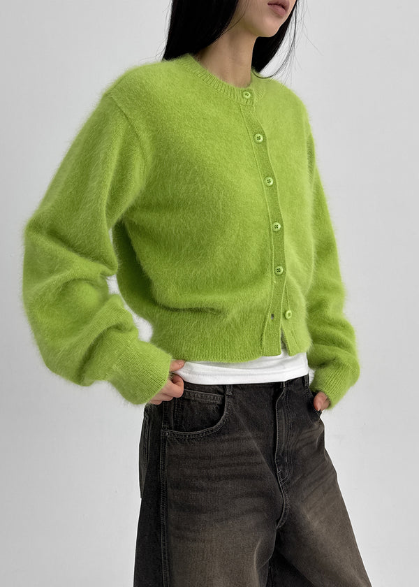 Fran Knit Round Cardigan (80% Angora)