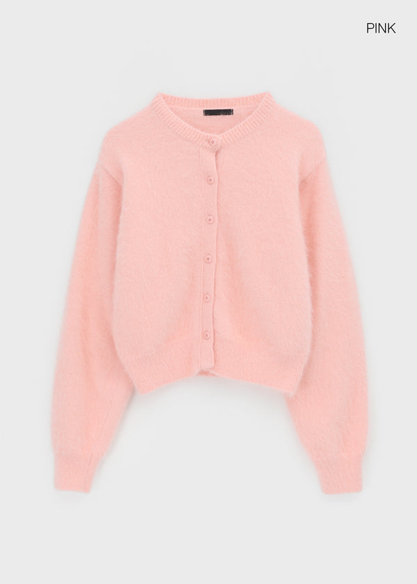 Fran Knit Round Cardigan (80% Angora)