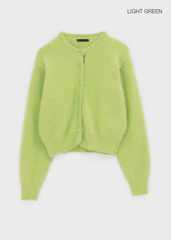 Fran Knit Round Cardigan (80% Angora)