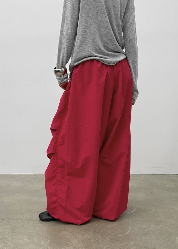Huchee Pintuck Nylon Balloon Banding Pants