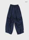 Huchee Pintuck Nylon Balloon Banding Pants