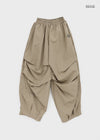 Huchee Pintuck Nylon Balloon Banding Pants