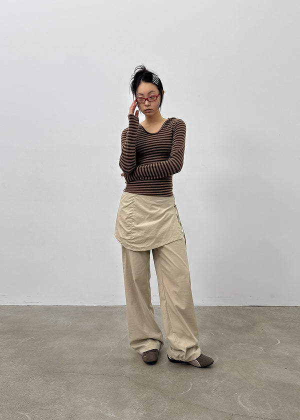 Zelm Striped Knit Hoodie