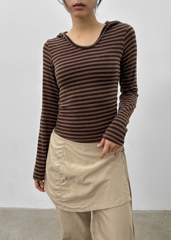 Zelm Striped Knit Hoodie