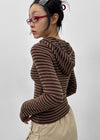 Zelm Striped Knit Hoodie