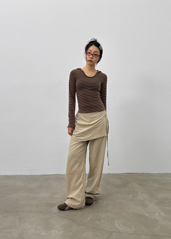 Zelm Striped Knit Hoodie