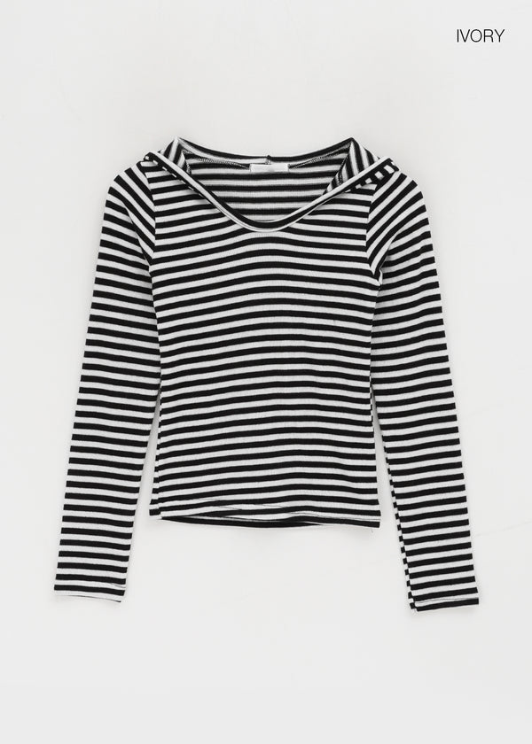 Zelm Striped Knit Hoodie