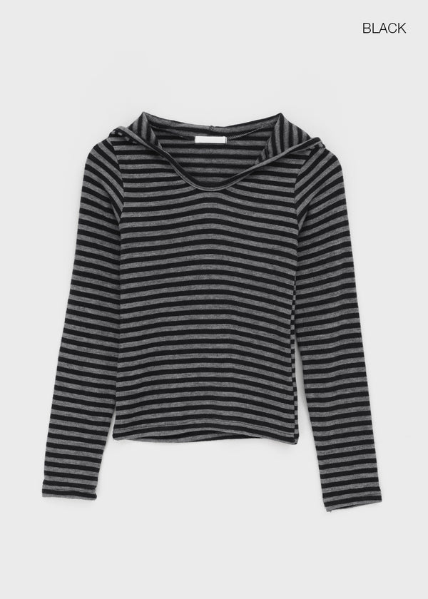 Zelm Striped Knit Hoodie