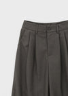 Paeli Set - Pleated Wrap Skirt, Pin-tuck Slacks