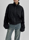 Hats High Neck Shirring Windbreaker Jumper