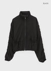 Hats High Neck Shirring Windbreaker Jumper