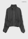 Hats High Neck Shirring Windbreaker Jumper