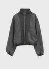 Hats High Neck Shirring Windbreaker Jumper