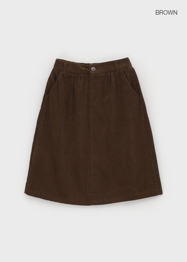 Bronx Corduroy Midi Skirt