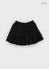 Blirr Suede Cancan Mini Skirt