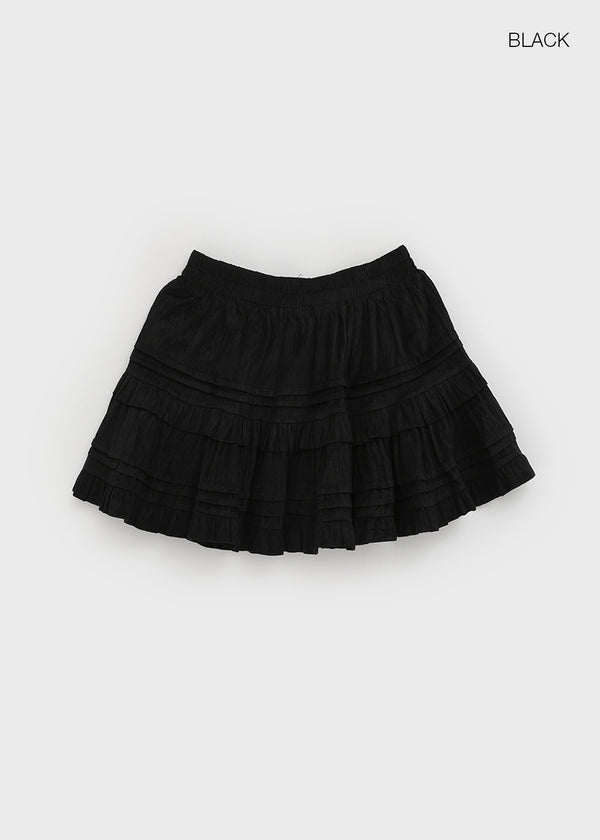 Blirr Suede Cancan Mini Skirt