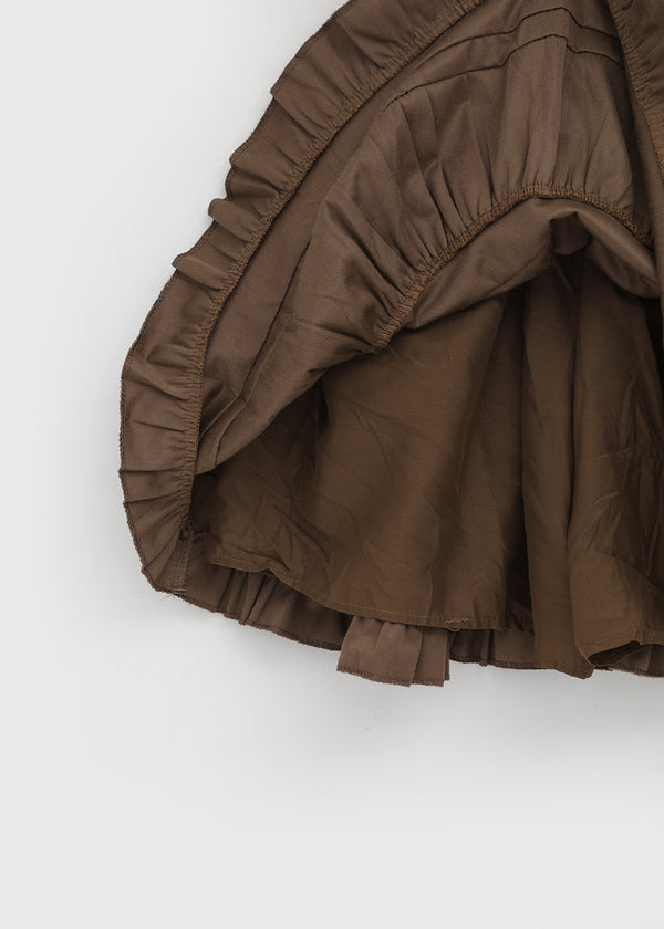 Blirr Suede Cancan Mini Skirt