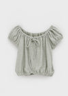 Ninning Set - Puff Short-sleeved T-shirt, Tension Frill Long-sleeved T-shirt