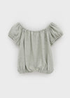 Ninning Set - Puff Short-sleeved T-shirt, Tension Frill Long-sleeved T-shirt