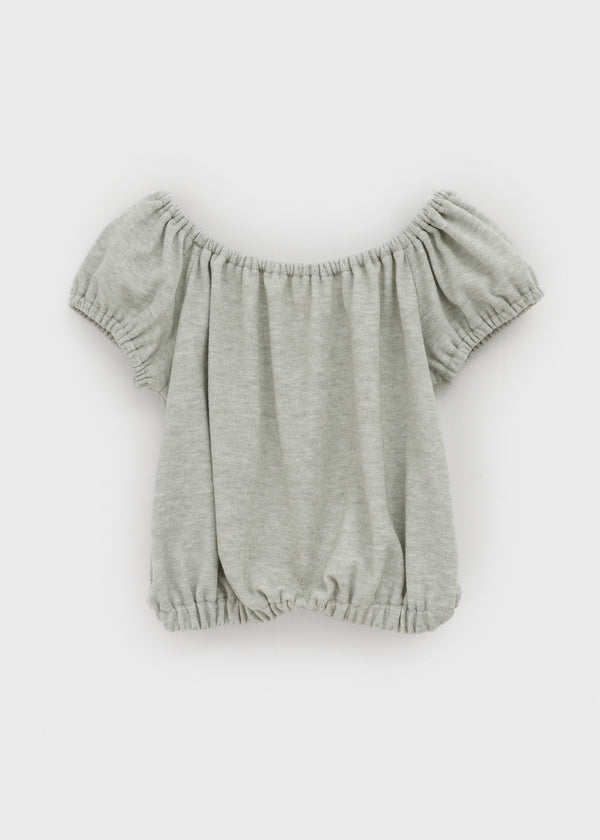 Ninning Set - Puff Short-sleeved T-shirt, Tension Frill Long-sleeved T-shirt