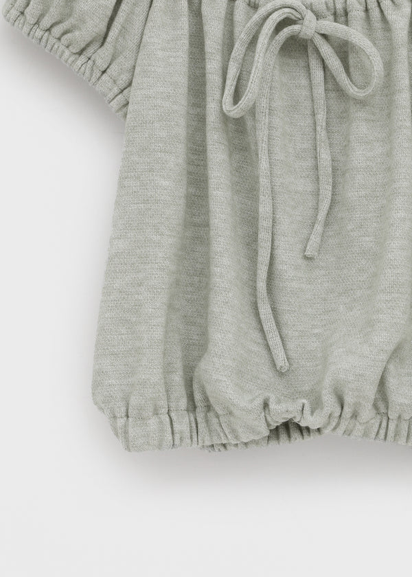 Ninning Set - Puff Short-sleeved T-shirt, Tension Frill Long-sleeved T-shirt