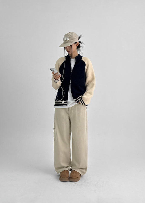 Pearl Ten Patch Wide Cotton Pants