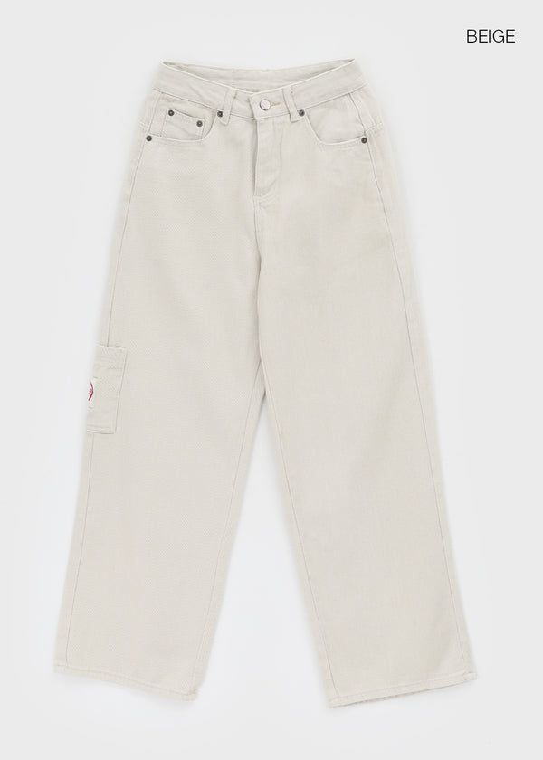 Pearl Ten Patch Wide Cotton Pants