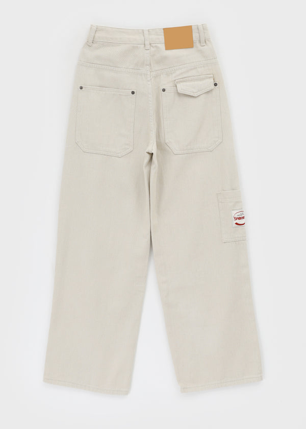 Pearl Ten Patch Wide Cotton Pants