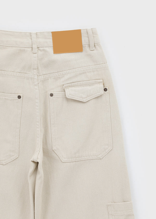 Pearl Ten Patch Wide Cotton Pants