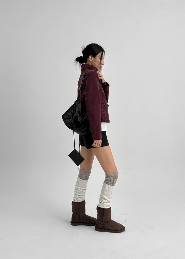 Melda High-neck Button Jacket