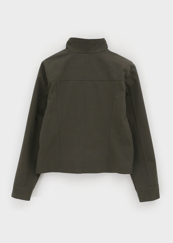 Melda High-neck Button Jacket