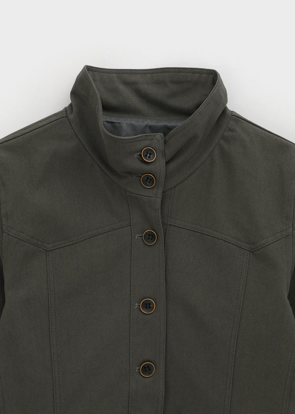 Melda High-neck Button Jacket