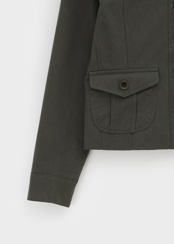 Melda High-neck Button Jacket