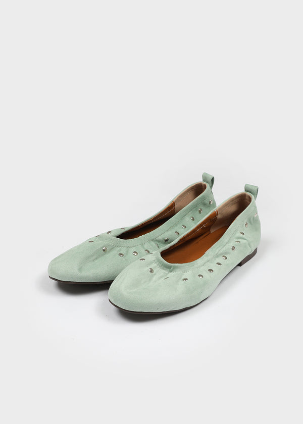 Shelly Studded Suede Flats