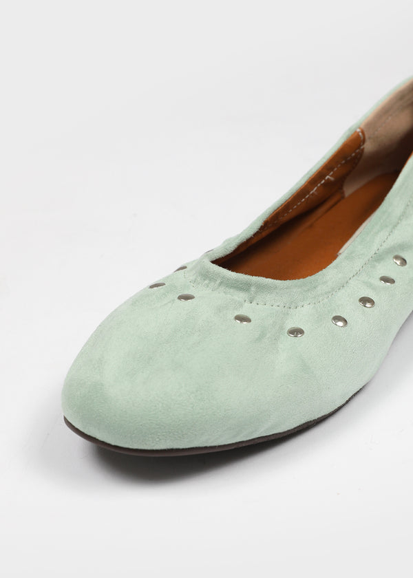 Shelly Studded Suede Flats