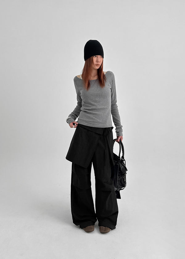 Robzel Layered Wrap Skirt Pants