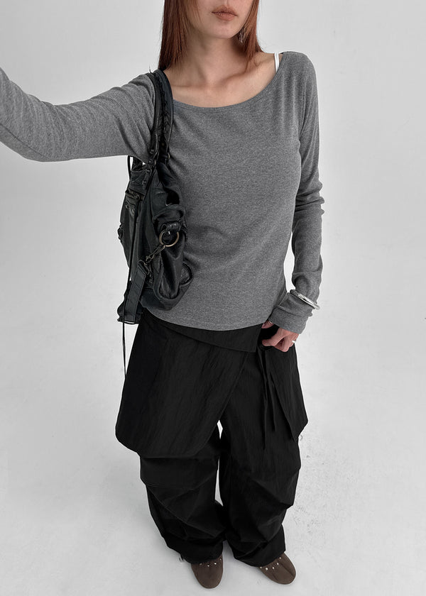 Robzel Layered Wrap Skirt Pants